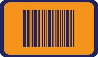 Illustration of a barcode in blue and yellow color. vector