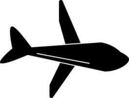 Airplane icon for travelling fast in black. vector