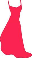 Red color of dress for female on party concept. vector