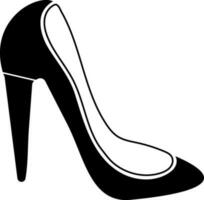 High heel icon in glyph style for luxury concept. vector