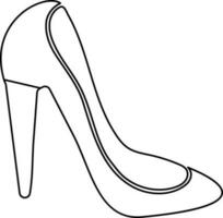 Illustration of high heel icon for luxury concept. vector