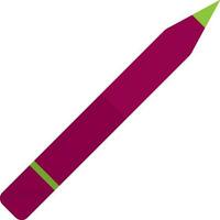 Illustration of a pencil in pink and green color. vector