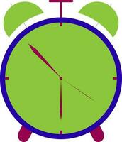 Green and pink alarm watch. vector