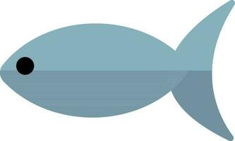 Character of a blue fish. vector