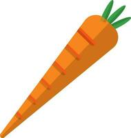 Orange carrot with green leaves. vector