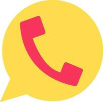 Whatsapp logo in pink and yellow color. vector