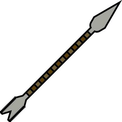Gray and brown stylish bow arrow.