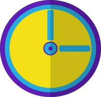 Wall clock in flat style. vector
