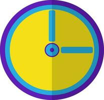 Wall clock in flat style. vector