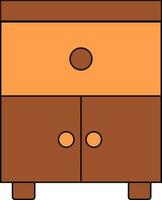 Cupboard icon made for household in isolated. vector