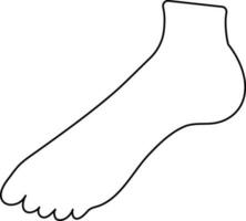 Illustration of feet icon of body part. vector