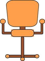 Office chair icon in color for sit comfort. vector