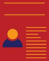 Identification card in red and blue color. vector