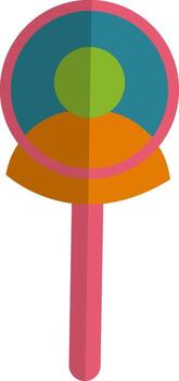 Candidate on magnify icon in half shadow for job concept. vector