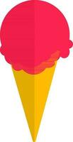 Illustratioin of icecream icon in cone shape for eating. vector