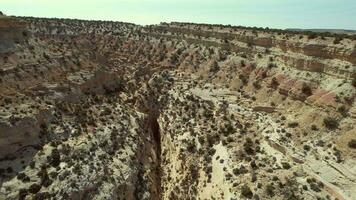 Aerial View of Eroded Rock Formations in Utah video