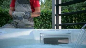 Hot Tub Jacuzzi Installer Testing SPA video