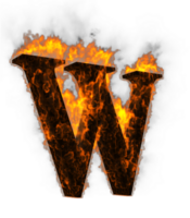 Fire alphabet 3d Rendering illustration. png