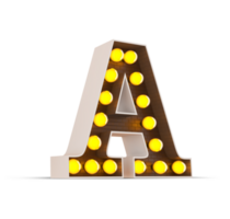 3d alphabet with light bulb. png