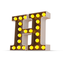 3d alfabet med ljus Glödlampa. png