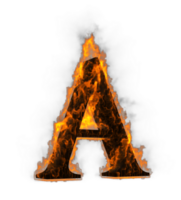 Feuer Alphabet 3d Rendern Illustration. png