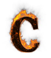 Feuer Alphabet 3d Rendern Illustration. png