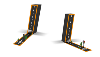 alfabeto simboli di il figure nel il modulo di un' strada, bianca e giallo linea marcature png