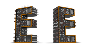 3d alfabet punk- stijl, 3d weergave. png