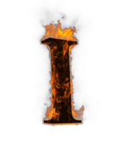 Feuer Alphabet 3d Rendern Illustration. png