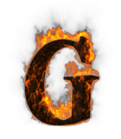 fuego alfabeto 3d representación ilustración. png