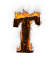 fuego alfabeto 3d representación ilustración. png