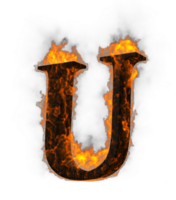 Feuer Alphabet 3d Rendern Illustration. png