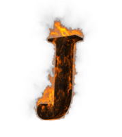 Fire alphabet 3d Rendering illustration. png