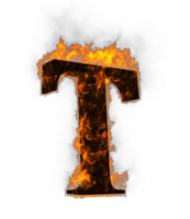 Feuer Alphabet 3d Rendern Illustration. png