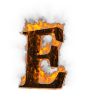 fogo alfabeto 3d Renderização ilustração. png