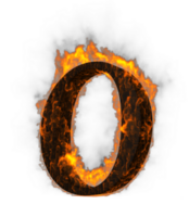 Feuer Alphabet 3d Rendern Illustration. png