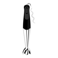 Electrical hand blender in black png