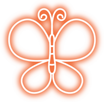 butterfly neon animal glow light icon element illustration png