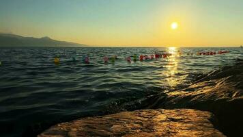 Balloons in Sea Water Near the Sea video