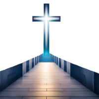 Cross of Christ in Heaven generative with AI png