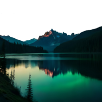 tranquilo escapar descubriendo el belleza de un montaña lago png