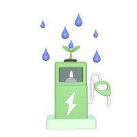 3d icono energía elementos mínimo nuevo png