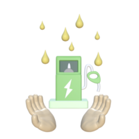 3d icono energía elementos mínimo nuevo png