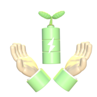 3d icono energía elementos mínimo nuevo png