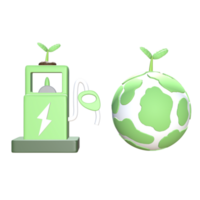 3d icono energía elementos mínimo nuevo png