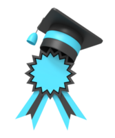 medalla y graduación sombrero png