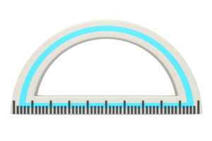 Semicircular ruler of 3d icon png