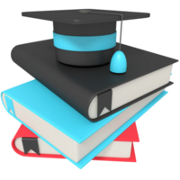 Book learning school and graduation hat png