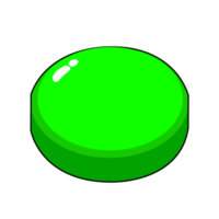 Green 3d button icon background for web or print design element png