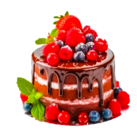 chocolate aniversário bolo png generativo ai